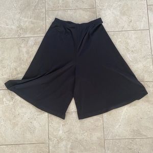 Frayne USA Vintage Black Wide Leg Hi-Rise Shorts